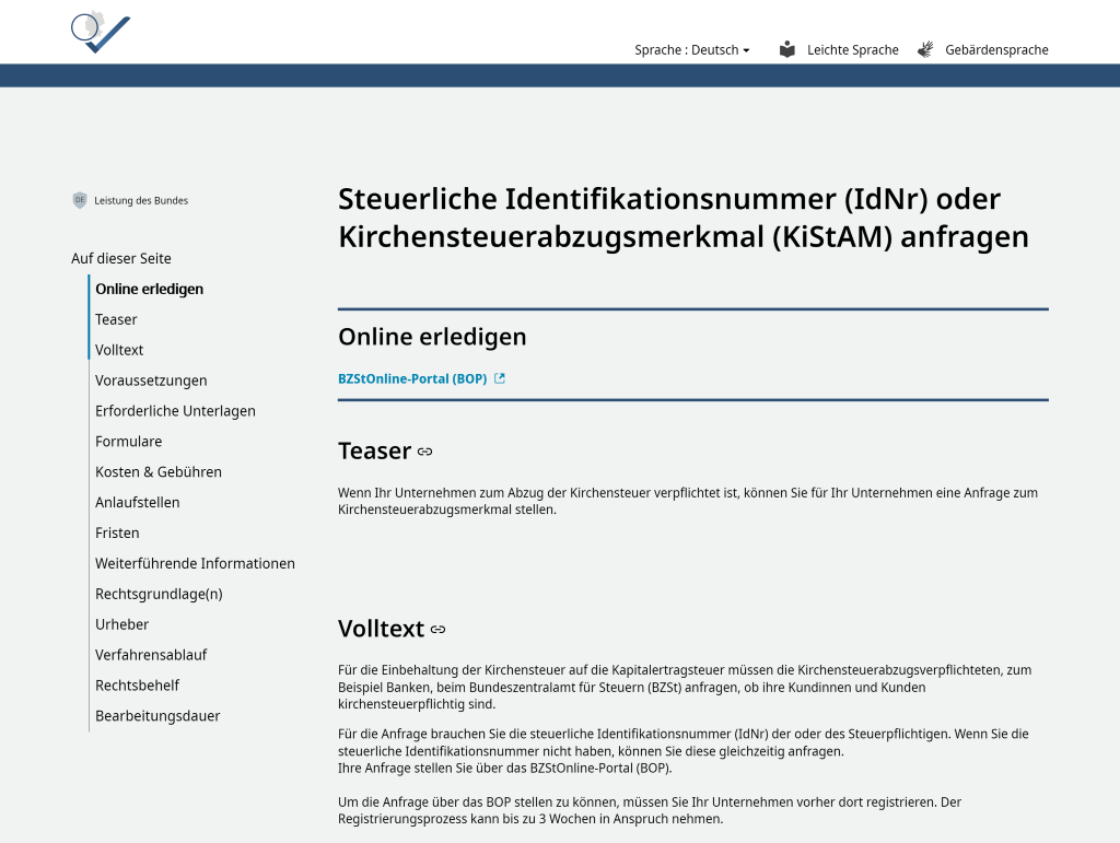 Leistungsansicht